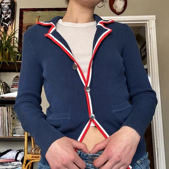 Preppy Ribbed Cardigan - Picture 2 of 5